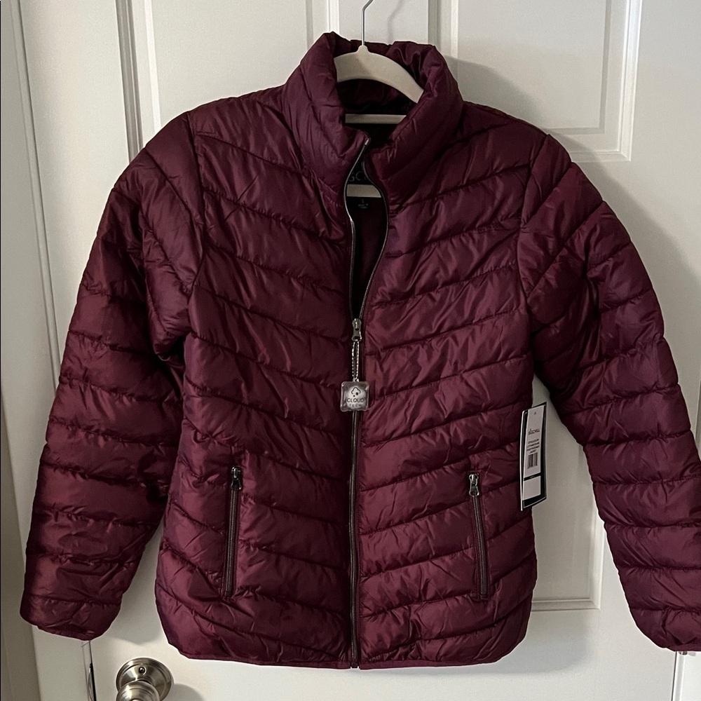 NWT Big Chill Women’s Packable Puffer Jacket color: fig Size Small